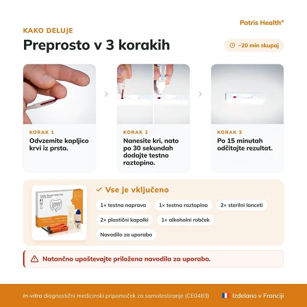 Patris Health Test Celiachia – utilizzo in tre passaggi