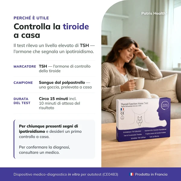 Patris Health Test Tiroide TSH – utilità del test e informazioni principali