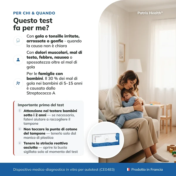Quando può essere utile usare un autotest Streptococco A