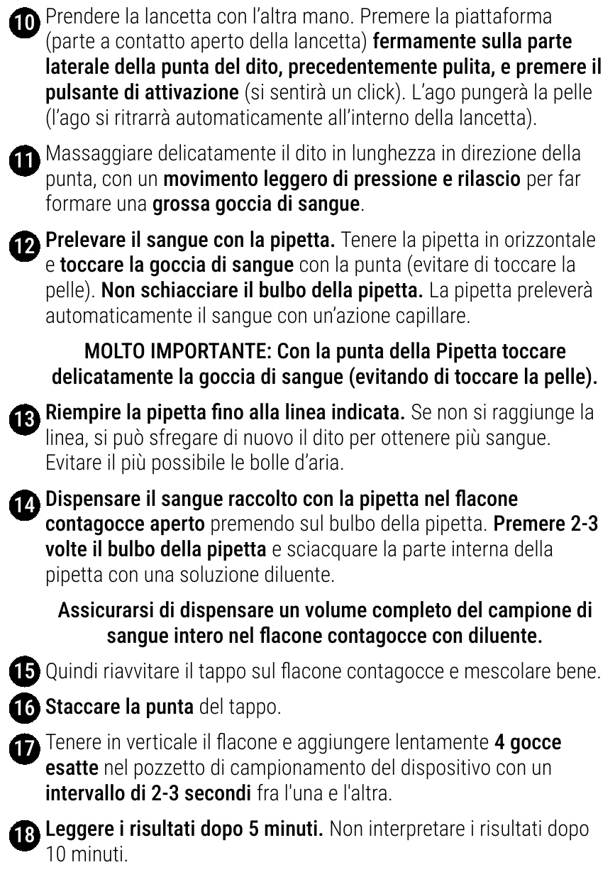 Istruzioni per l’uso del Test per la Proteina C-Reattiva di Patris Health – la procedura per il test (parte 2)